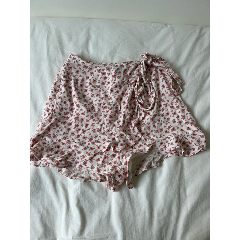 Cotton Candy LA Pink Floral Wrap Skort - M